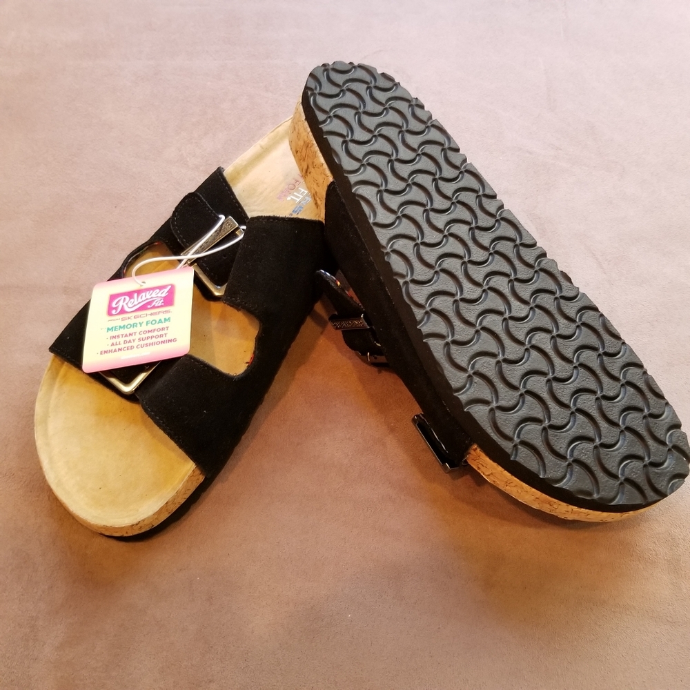 Skechers womens relaxed fit memory foam slide